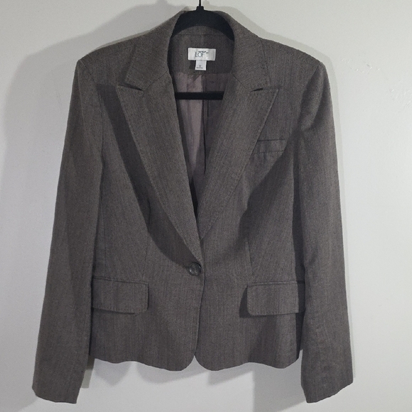 LOFT Jackets & Blazers - LOFT Brown Wool Blend Tailored Blazer Notched Lapels